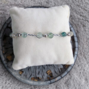 Bransoletka Miraż (srebrna, fluoryt, 17cm)