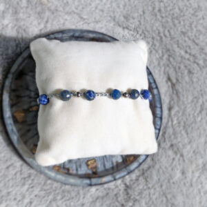 Bransoletka Rytm (srebrna, lapis lazuli, 16cm)