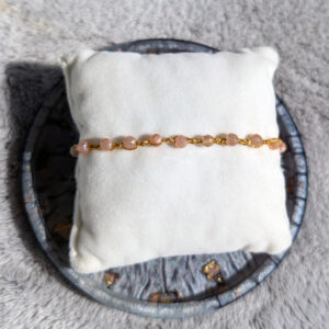 Bransoletka Iskra (złota, kamień słoneczny, 17cm)