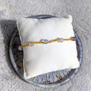 Bransoletka Blask (złota, fluoryt, 18cm)