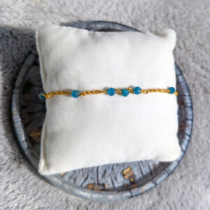 Bransoletka Puls (złota, apatyt, 17cm)