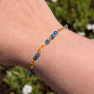 Bransoletka Puls (złota, apatyt, 17cm)