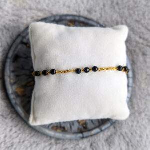 Bransoletka Triada (złota, onyks, 17cm)