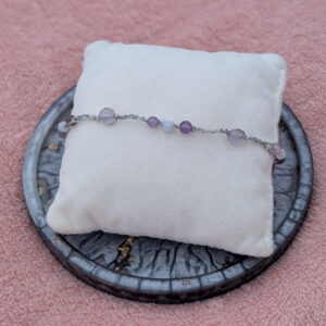 Bransoletka Puls (fluoryt, ametyst, chalcedon, 20cm)